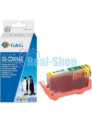 Картридж струйный G&G GG-CD974AE желтый (14.6 мл) для HP Officejet 6000/6500/6500A/7000/7500A