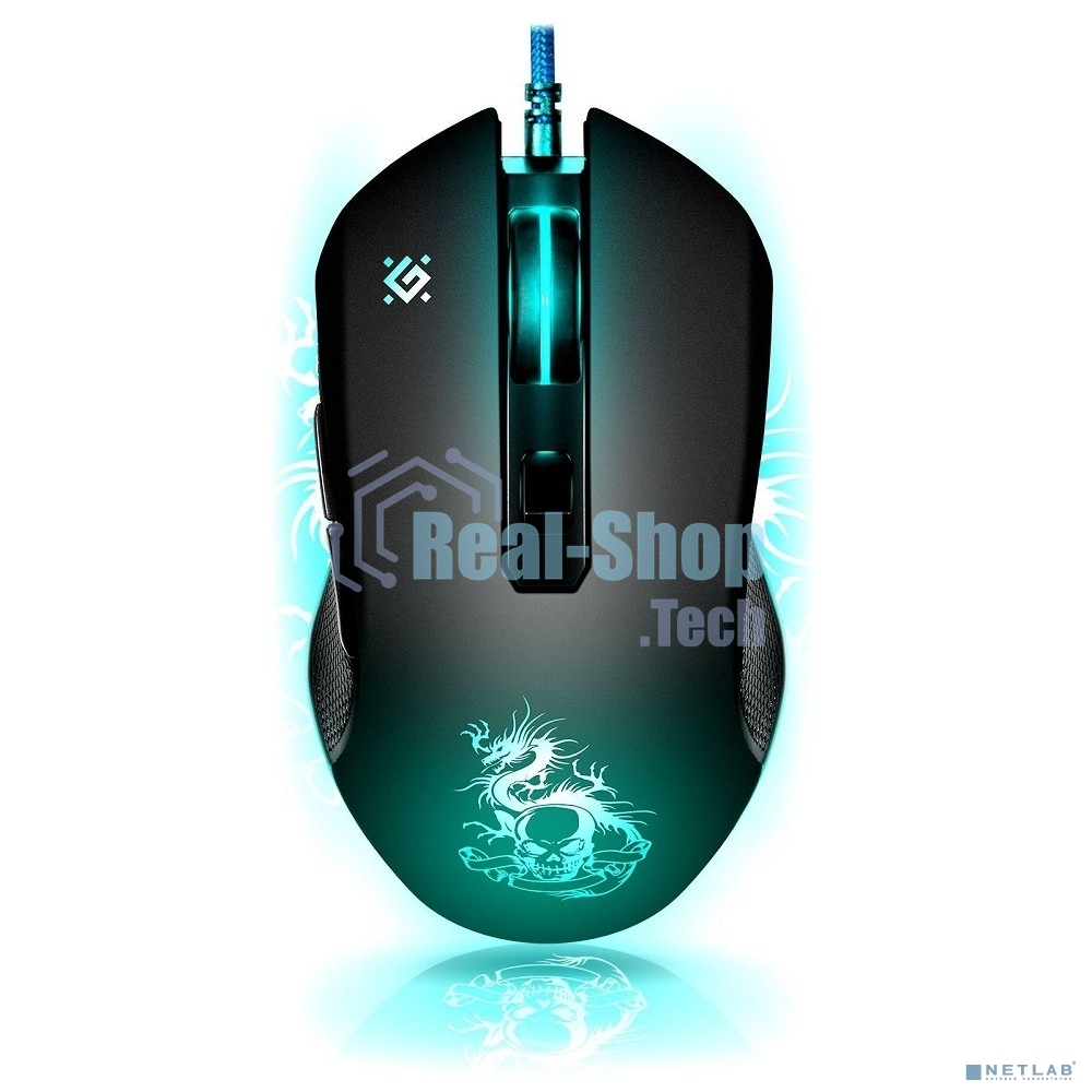 Мышь проводная Defender Sky Dragon GM-090L черный, 3200 dpi, USB, кнопки - 6
