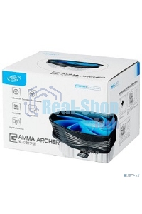 Кулер для процессора DEEPCOOL GAMMA ARCHER синий, 120 мм, алюминий, 1600 об/мин, 26.1 дБ, 3 pin, 95 Вт, 65.5 мм