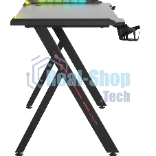 Стол игровой Defender Gamer RGb, подвес круж+гарн., черный, 120