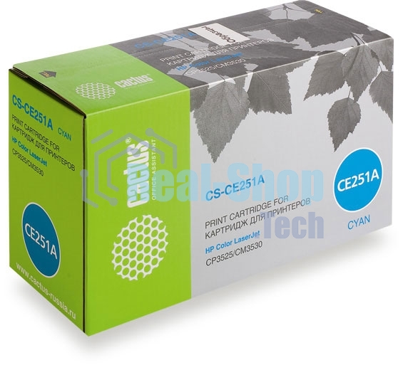 Картридж лазерный Cactus CS-CE251A голубой (7000 стр.) для HP Сolor LaserJet CP3525/CM3530