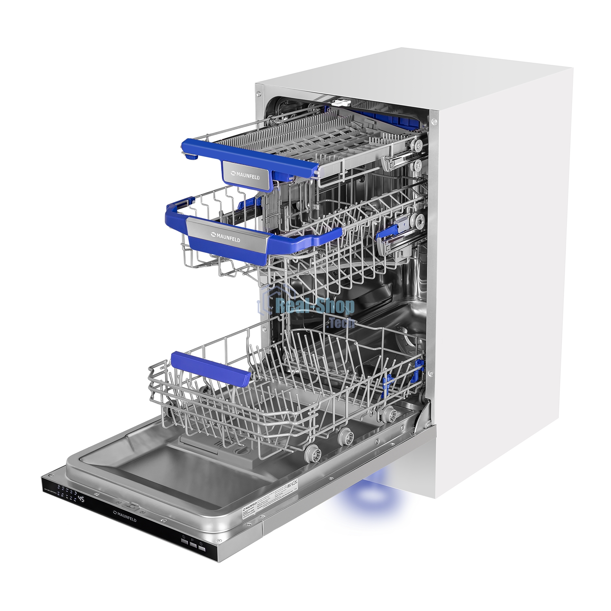 Встраиваемая посудомоечная машина Maunfeld MLP-083I, черный, 44.8 см, 10 компл., 49 дБ, класс A++