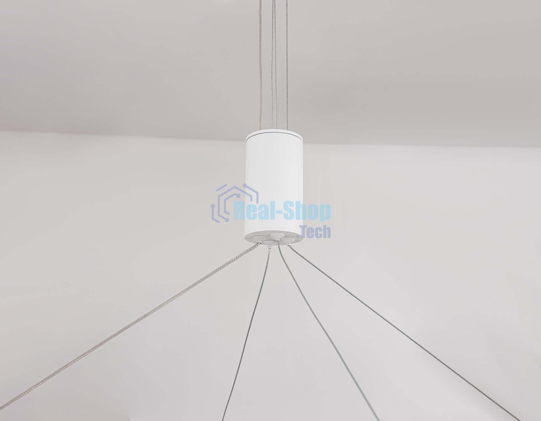 Подвесной светодиодный светильник Ambrella light FL5855 WH белый 40W 3000K/4200K/6400K D800*860 (без ПДУ)