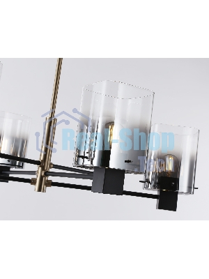 Люстра Ambrella light LH57041/6 BK/DBS/SM черный/темная латунь/дымчатый E14/6 max 40W D690*690