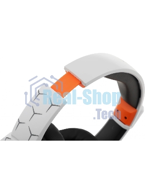 Гарнитура Oklick HS-L710G белый/чёрный, проводная, USB, подсветка