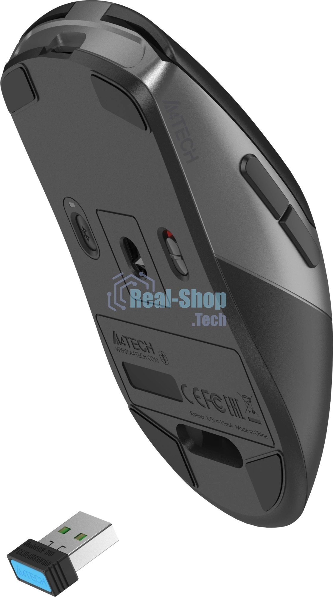 Мышь беспроводная/проводная A4Tech Fstyler FB50CS Plus черный, 3200 dpi, Bluetooth / USB, Bluetooth / радиоканал, кнопки - 7