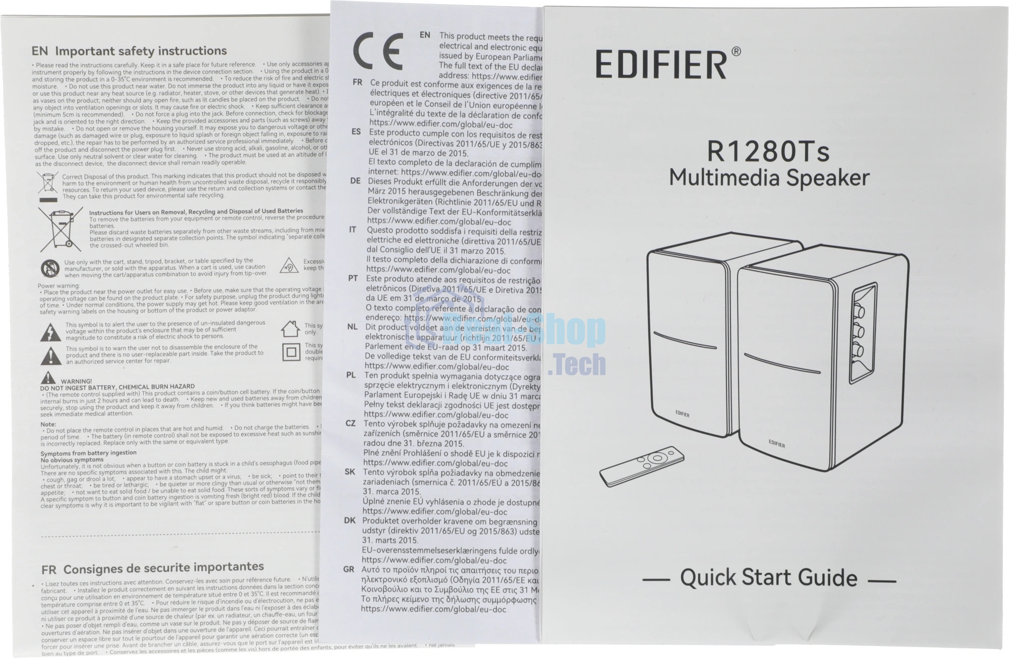 Акустическая система Edifier R1280Ts 2.0 светлое дерево/черный 42Вт