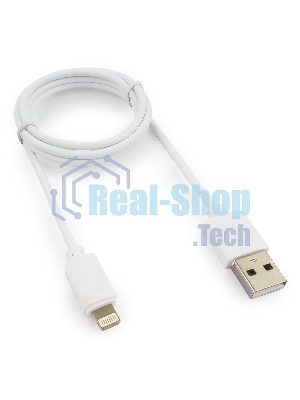 Кабель USB Гарнизон GCC-USB2-AP2-1M-W AM/Lightning, для iPhone5/6/7, IPod, IPad, 1м, белый, пакет
