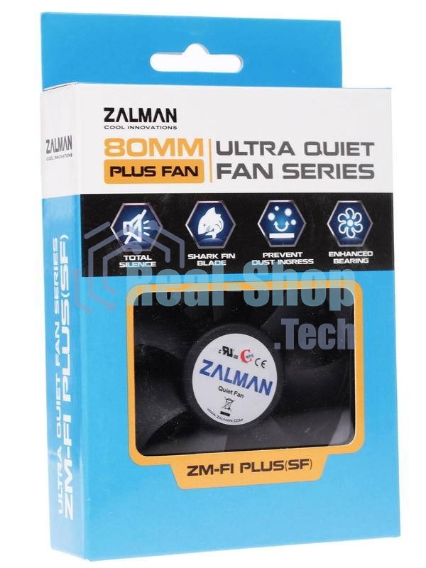 Вентилятор для корпуса Zalman ZM-F1 PLUS (SF) черный, 80 мм, 2000 об/мин, 23 дБ, 3 pin
