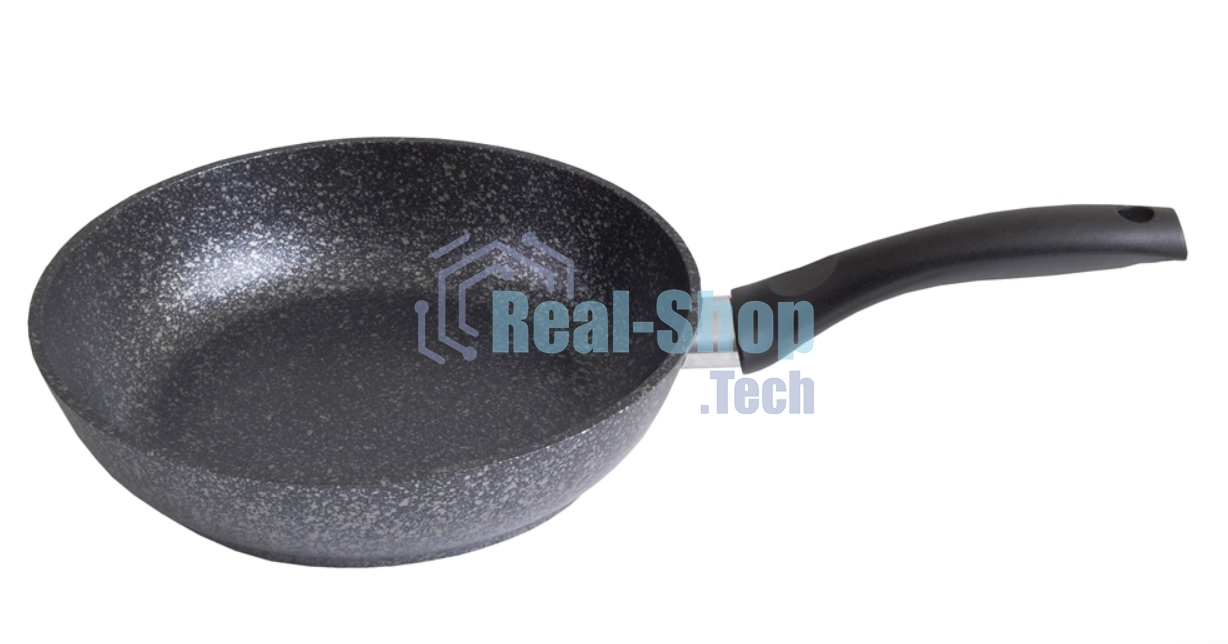 Сковорода Kukmara 220/60 мм с ручкой АП (темный мрамор) СМТ227а