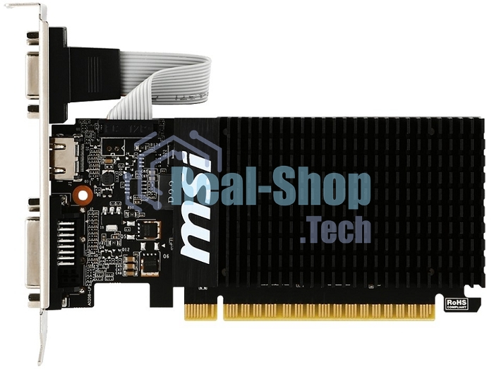 Видеокарта MSI PCI-E GT 710 2GD3H LP nVidia GeForce GT 710 2048Mb 64bit DDR3 954/1600 DVIx1/HDMIx1/CRTx1/HDCP Ret low profile