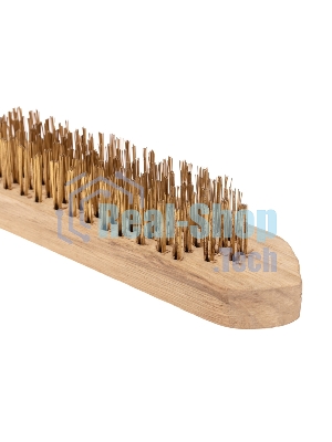 Шестирядная стальная щетка Kranz с деревянной ручкой 280 мм