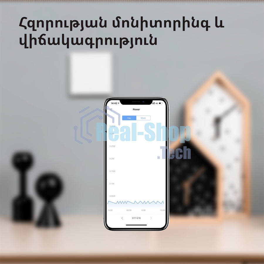 Выключатель умный Aqara Smart wall switch H1 ((with neutral, single rocker) WS-EUK03