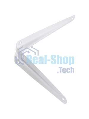 Кронштейн угловой с ребром Сибртех 300 х 350 мм, белый