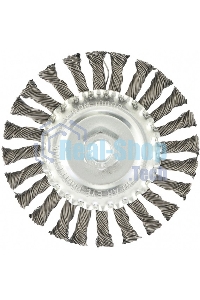 Щетка Matrix для УШМ, 125 мм, М14, Плоская, крученая проволока 0,8 мм