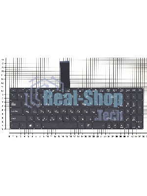 Клавиатура для ноутбука Asus K56 черная без рамки, плоский Enter