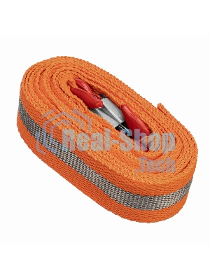 Трос буксировочный Stels 54381 5 тонн, 2 крюка, сумка на молнии