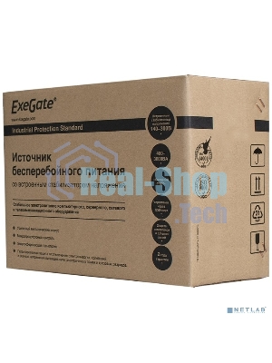 Источник бесперебойного питания ExeGate SpecialPro UNB-2200.LED.AVR.EURO.RJ.USB 2200VA/1300W, LED, AVR, 4 евророзетки, RJ45/11, USB, черный