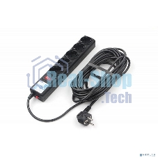 Сетевой фильтр Powercube SPG5-10M 10 м (5 розеток) черный (коробка)