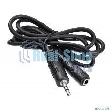Кабель-удлинитель аудио Buro BAAC003-1 Jack 3.5 (m)/Jack 3.5 (f) 1м. черный