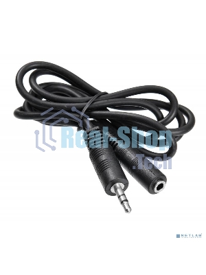 Кабель-удлинитель аудио Buro BAAC003-1 Jack 3.5 (m)/Jack 3.5 (f) 1м. черный