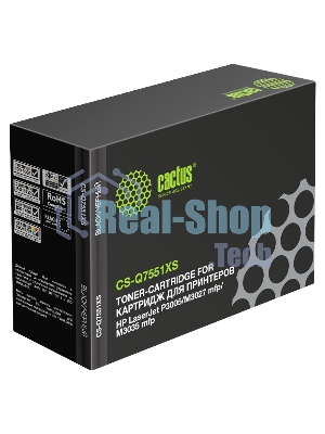 Картридж лазерный Cactus CS-Q7551XS черный (13000 стр.) для HP Laser Jet P3005/M3027/M3035