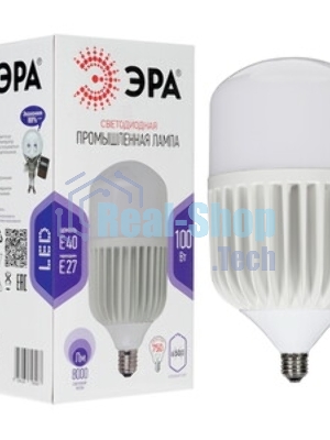 Лампа светодиодная ЭРА STD LED POWER T160-100W-6500-E27/E40 100 Вт колокол холодный дневной свет