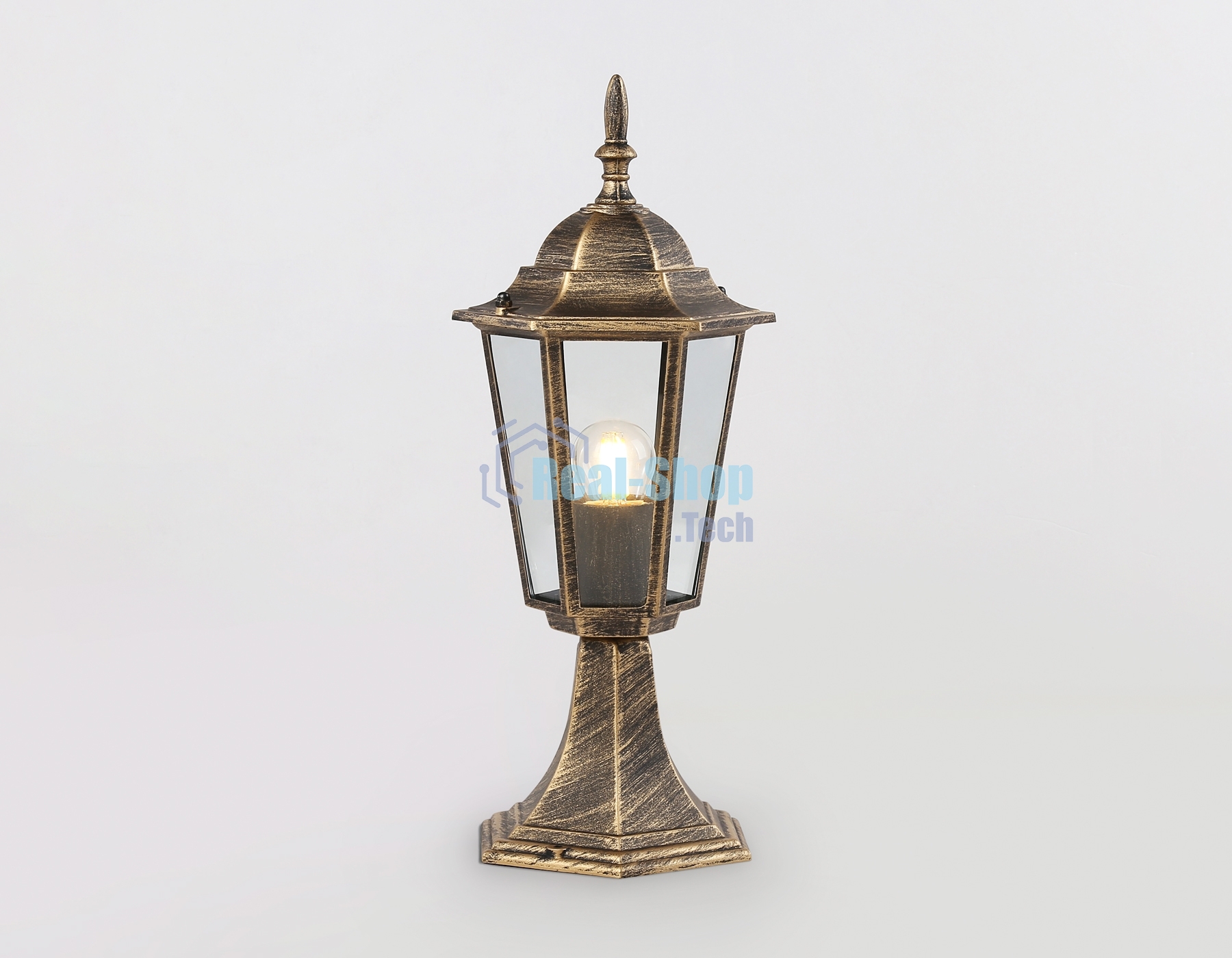 Светильник Ambrella light ST2025 GD/BK/CL золото/черный/прозрачный IP54 E27 max 40W D150*400