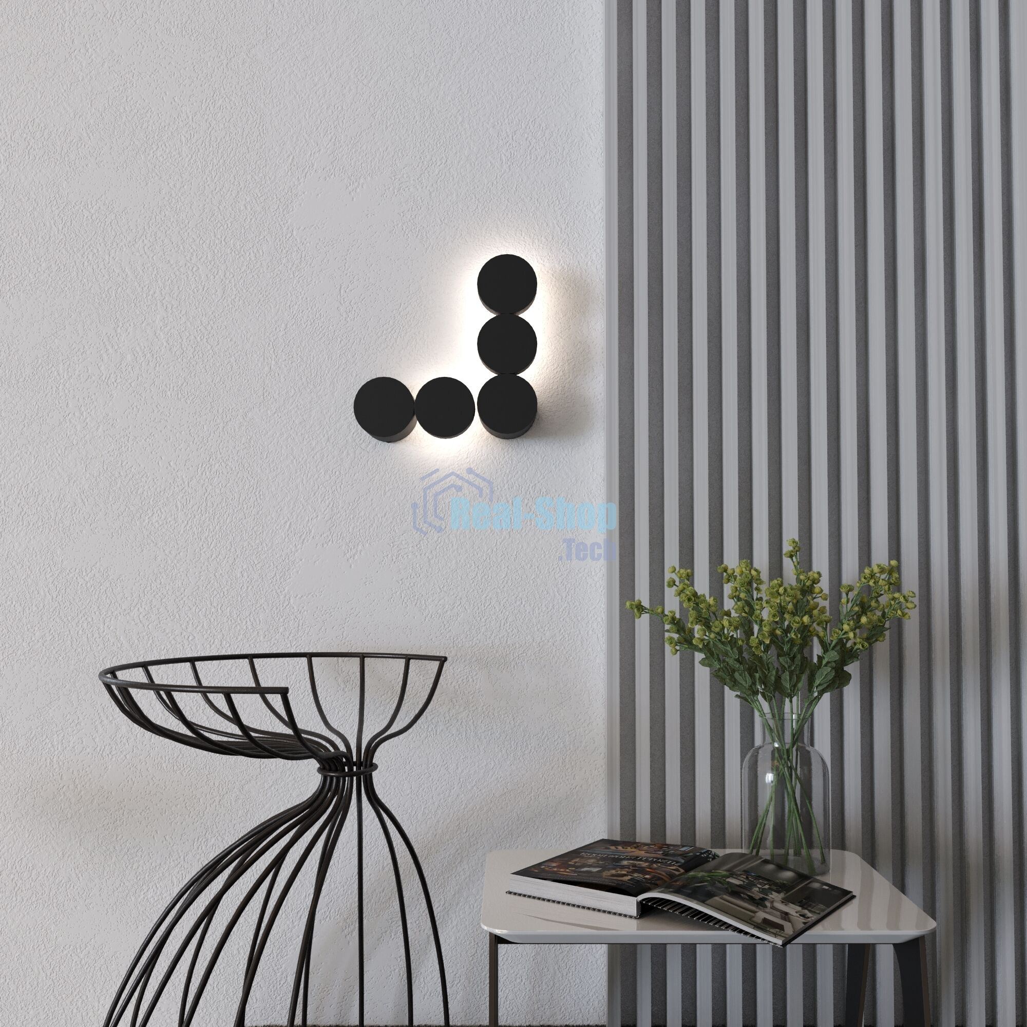 40130/LED/ Светильник настенный светодиодный Brioni черный