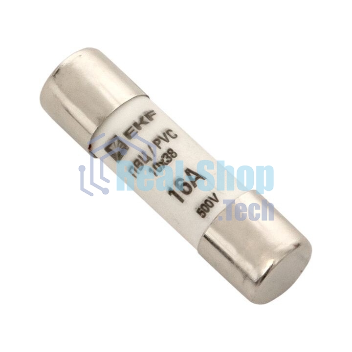 Вставка плавкая цилиндрическая ПВЦ 10х38 16А EKF pvc-10x38-16