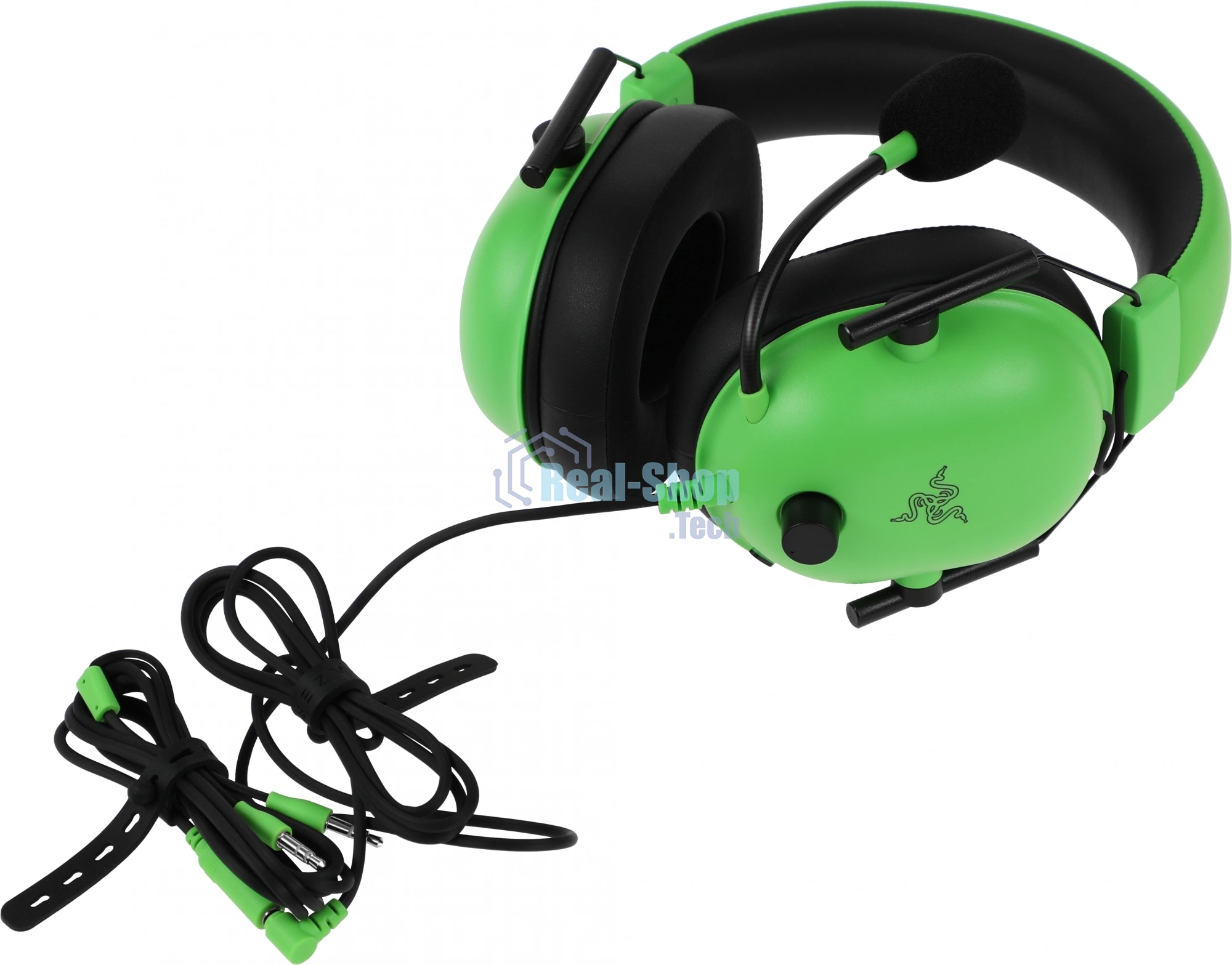 Гарнитура Razer Blackshark V2 X зеленый, проводная, 3.5 мм