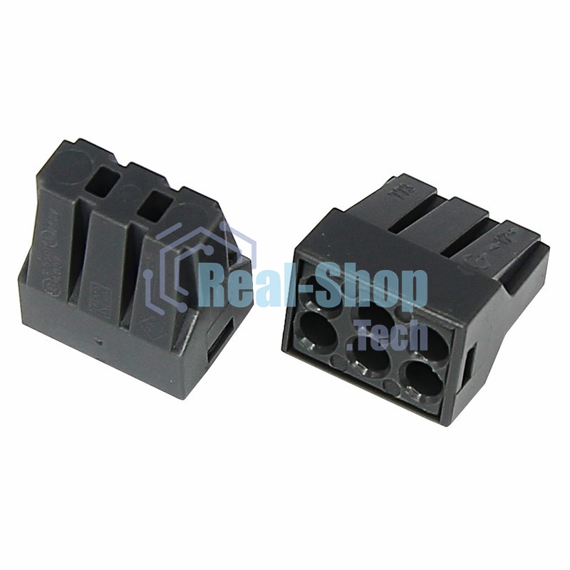 Соединительная клемма с пастой Rexant 6-и проводная до 2,5 мм², (5 шт.)