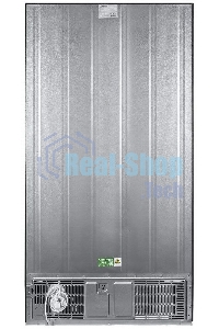 Холодильник Maunfeld MFF177NFSB черный глянц. двухкамерный 263/170л морозилка сбоку, No Frost, Side by Side