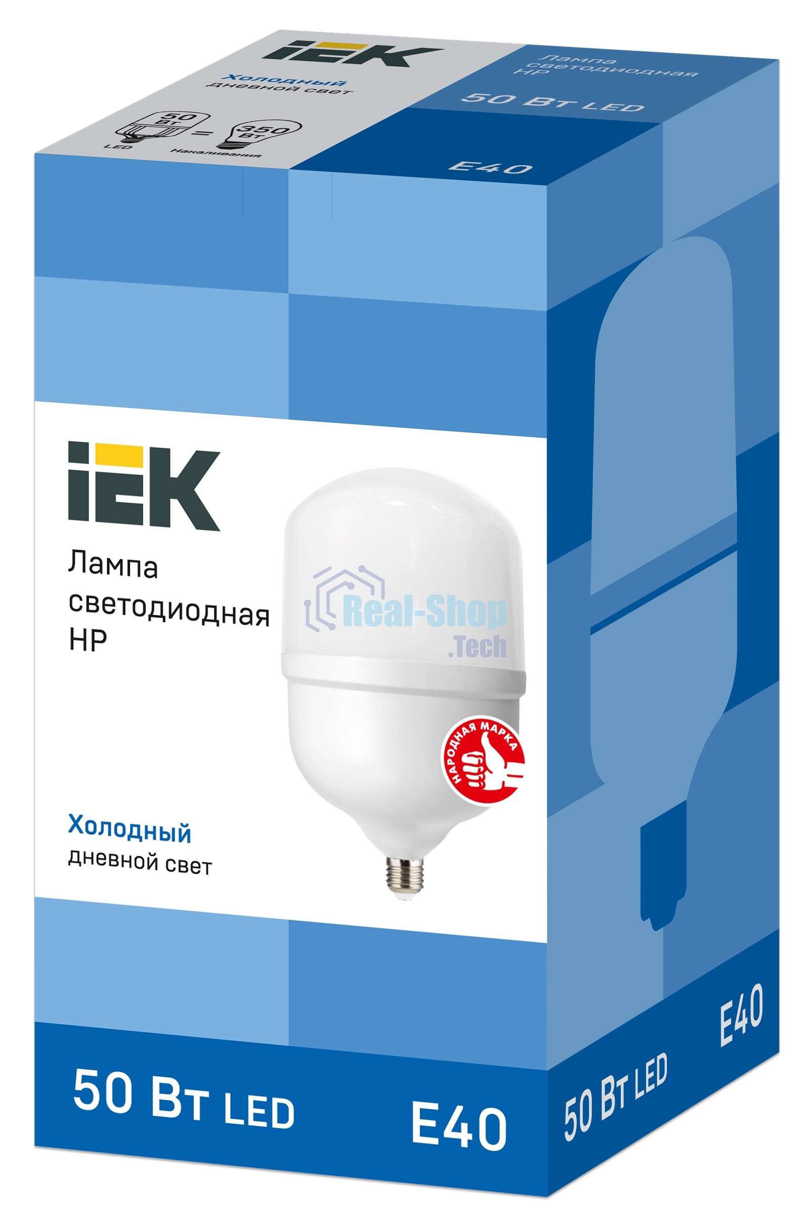 Лампа cветодиодная Iek LLE-HP-50-230-65-E40 HP 50Вт 230В 6500К E40 IEK