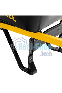 Тачка строительная Denzel усиленная, объем 140 л, 250 кг, двухколесная, колесо 15х6.00-6