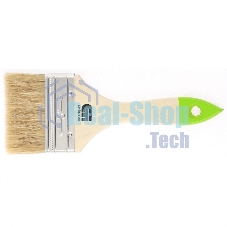 Кисть плоская Сибртех 75 мм, натуральная щетина, деревянная ручка