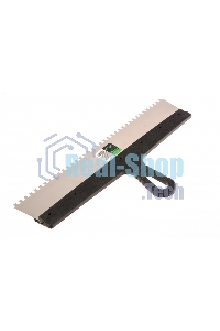 Шпатель из нержавеющей стали Сибртех 450 мм, зуб 6х6 мм, пластмассовая ручка