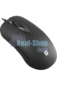 Мышь проводная Defender Classic MB-230 черный, 1600 dpi, USB, кнопки - 4
