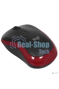 Мышь беспроводная Logitech M185, красный, 1000 dpi, радиоканал, USB, кнопки - 3