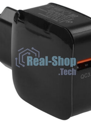 Сетевое зарядное устройство Cablexpert MP3A-PC-41, 18Вт, 3А, быстрая зарядка QC3.0, 1 порт USB, черный, пакет