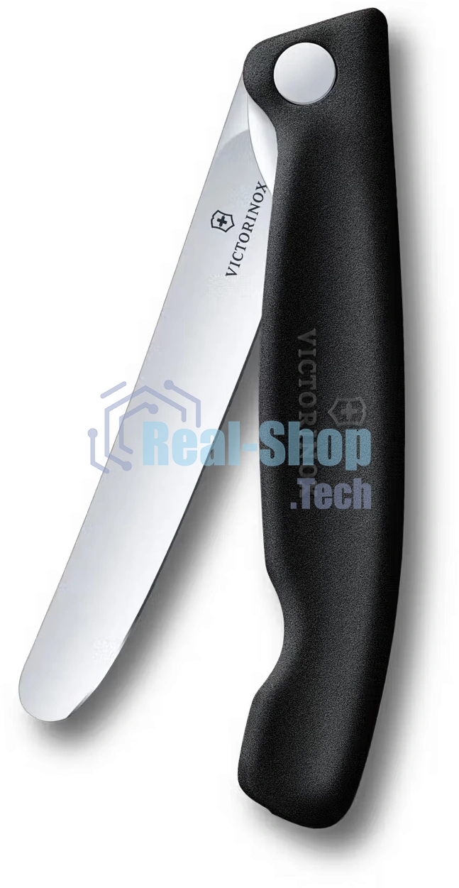 Нож кухонный Victorinox Swiss Classic 6.7803.F стальной столовый лезв.110 мм прямая заточка черный карт.коробка