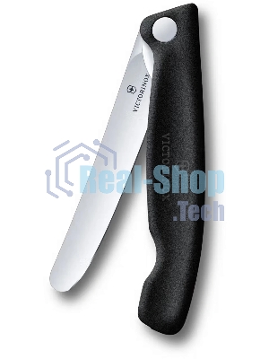 Нож кухонный Victorinox Swiss Classic 6.7803.F стальной столовый лезв.110 мм прямая заточка черный карт.коробка