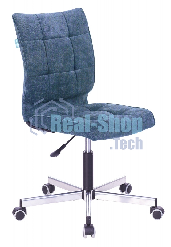 Кресло компьютерное Бюрократ CH-330M/LT-27 без подлокотников, темно-синий Light 27, крестовина металл