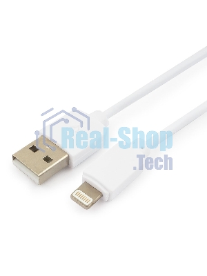 Кабель USB Гарнизон GCC-USB2-AP2-1M-W AM/Lightning, для iPhone5/6/7, IPod, IPad, 1м, белый, пакет