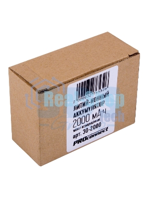 Аккумулятор PROconnect 18650 unprotected Li-ion 2000 mAh 3.7 В