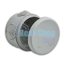 Рувинил 67020 Тусо.Коробка расп. для о/п, D = 70 мм, Н = 50 мм, 4 ввода, IP55 (св.-серая)