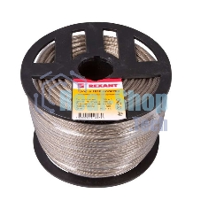 Трос стальной Rexant в ПВХ изоляции d=4.0 мм, катушка 100 метров