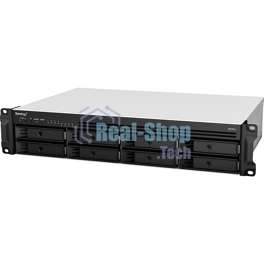 Сетевое хранилище Synology Rack 2U, QC2.2GHzCPU/4GbDDR4(upto32)/RAID0,1,5,6,10/upto 8 hot plug HDDs SATA(3,5'or2,5')(upto 12 with RX418)/2xUSB3.2/1eSATA/iSCSI/4xGbE(+1Expslot)/2xIPcam(upto 40)/2xPS/norail