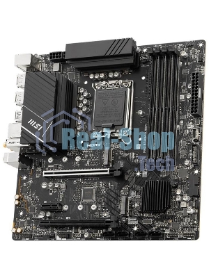 Материнская плата MSI PRO B760M-A WIFI, LGA 1700, Intel B760, 4xDDR5, 4xSATA, 2xM.2, 1xPCI-E 4.0 x16, 1xPCI-E 4.0 x4, 2xHDMI, 2xDP, 1x2.5Gb LAN, 2xUSB-A 2.0, 2xUSB 3.2 Gen 1, 2xUSB 3.2 Gen 2, 3x3.5 мм, 7.1, Micro-ATX