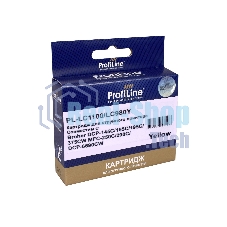 Картридж для принтеров Brother LC1100/LC980Y DCP -145C/165C/195С/375CW MFC-250C/290C/DCP-6690CW Yellow водн ProfiLine